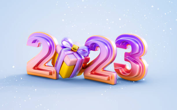 istock happy new year 2023 banner template design with giftbox 3d render 1421600136