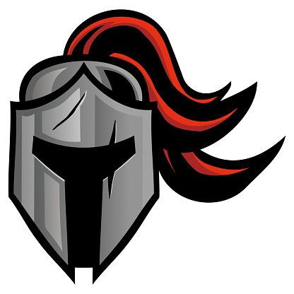 Knight Warrior Spartan Head Mascot Logo Design Vector Icon Template Art