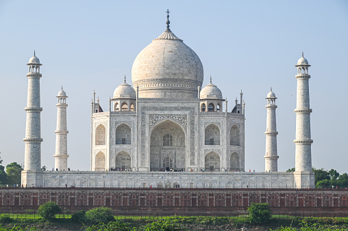 A general view of the Taj Mahal monument in Agra, India.