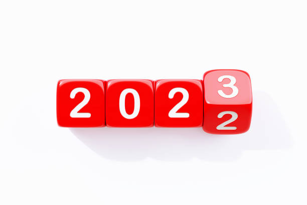 istock Red Dices Changing From 2022 To 2023 Over White Background 1421614311