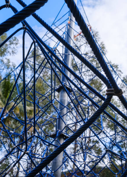 istock Climbing rope at a public park. 1421614521