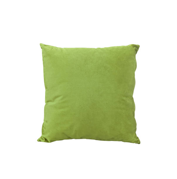 istock Green pillow on a white background 1421615157