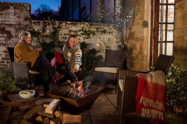 istock Female Friends Having Drinks on a Winter's Night 1421616277