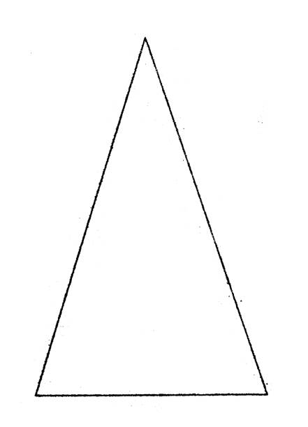 Antique illustration, mathematics and geometry: Acute Isosceles triangle Antique illustration, mathematics and geometry: Acute Isosceles triangle isosceles triangle stock illustrations