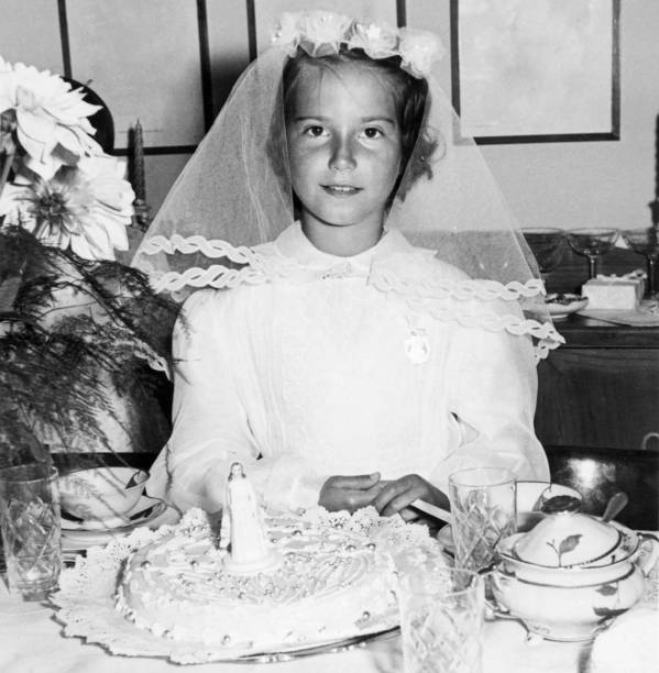 istock Girl at First Communion, 1958. 1421620202