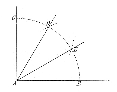 Antique illustration, mathematics and geometry: Triangle properties