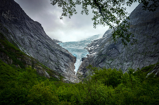 Briksdal Glacier in Norway.