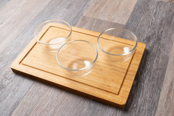 istock Empty bowls with breakfast ingredients on a wooden table 1421624139