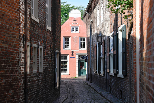 picture of an alley in the historical old town of Nijmegen, Netherlands