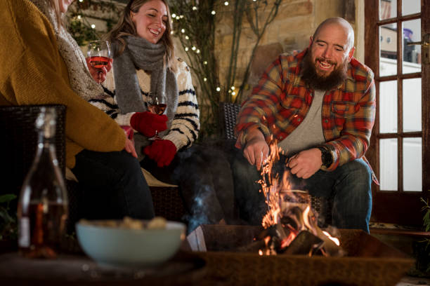 istock Fire In The Garden With Friends 1421633545