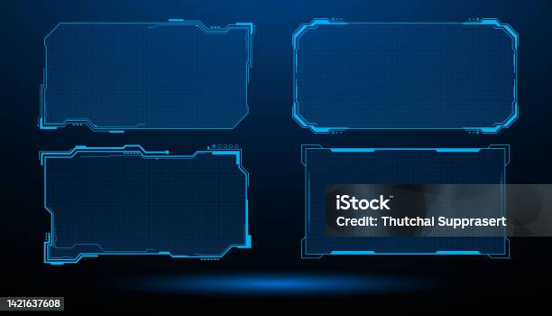 Graphic Interface Showing Future Computer Technology Stock Illustration ...
