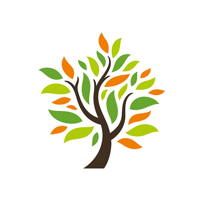 Autumn tree symbol vector