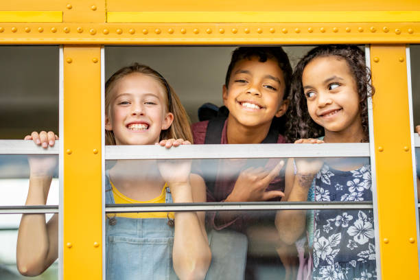 istock Saying Hello Out the School Bus WIndow 1421644898