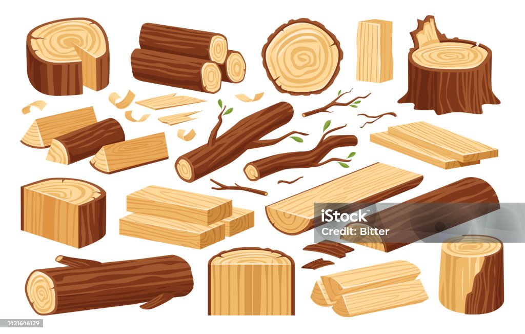Souche d’arbre, rondins de bois et matériaux en bois. Bois naturel, ensemble de matériaux de menuiserie. Planches de bois, billette. Vecteur bois - clipart vectoriel de Bois coupé libre de droits Souche d’arbre, rondins de bois et matériaux en bois. Bois naturel, ensemble de matériaux de menuiserie. Planches de bois, billette. Vecteur bois - clipart vectoriel de Bois coupé libre de droits