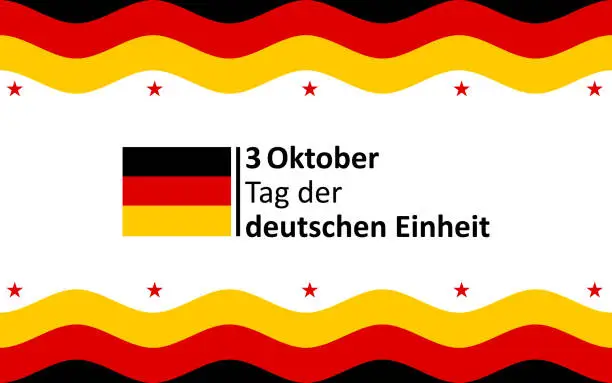 Vector illustration of German independence day german unity day german republic day tag der deutschen einheit. German language  banner design