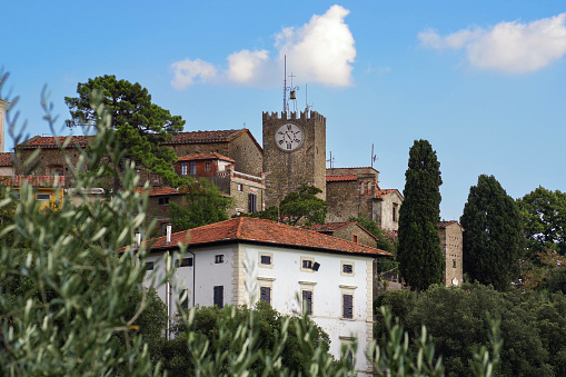 Photo taken at the zoom of the center of the village of Montecatini Terme in Tuscany, Italy.