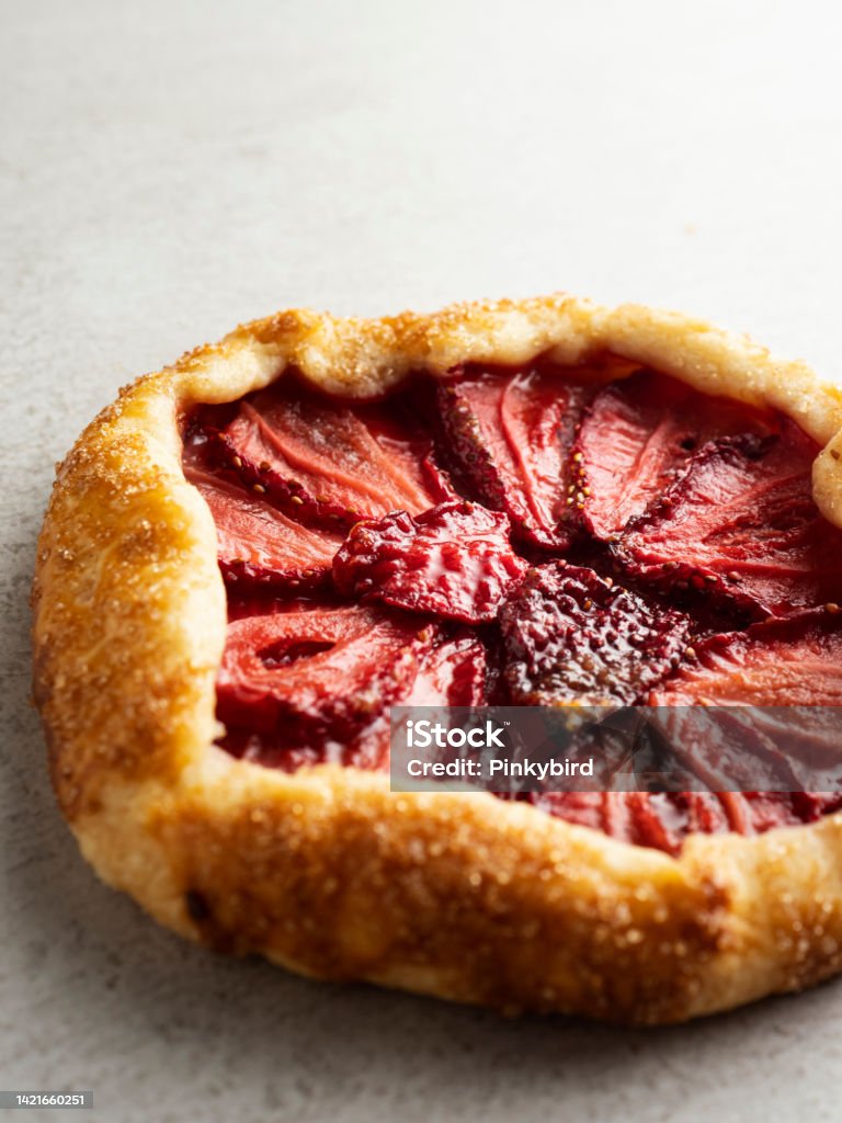 Strawberry Galette, Small Strawberry Tarts Galette, Strawberry tart, Galette, Strawberry pie, Mini Galette Galette, Strawberry, Crostata, Baked, Baked Pastry Item, Food and drink, Sweet Pie, Cake, Tart - Dessert, Baking, Berry Fruit, Dessert - Sweet Food, Food,  Pie, Breakfast, Mini Galette Baked Stock Photo