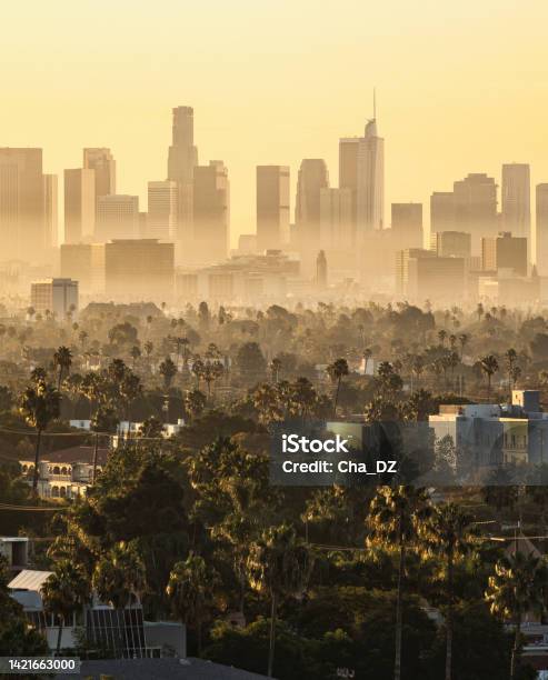 La Sunrise Stock Photo - Download Image Now - West Hollywood, Smog, City Of Los Angeles