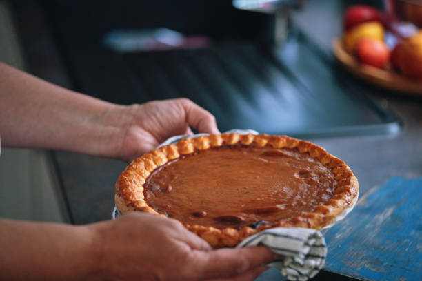 istock Homemade Pumpkin Pie for the Holidays 1421667134