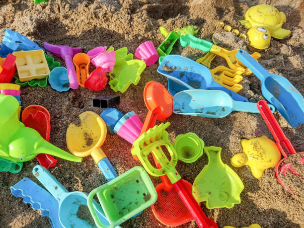 istock Different toys for playing in the sand 1421671384