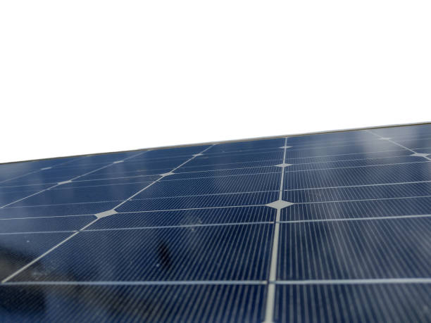 istock Power solar panel. alternative clean green energy concept. Isolated on white 1421671813
