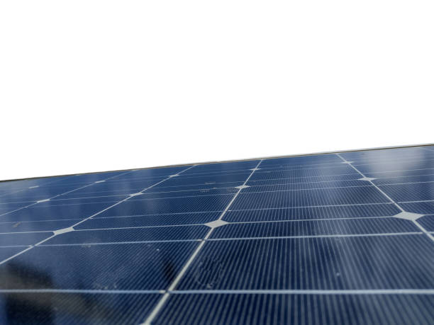 istock Power solar panel. alternative clean green energy concept. Isolated on white 1421671843