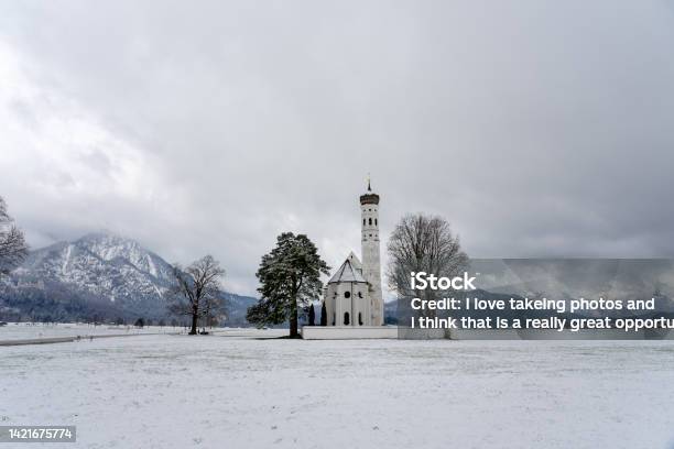 St Coloman Church In Hohenschwangau Germany Stock Photo - Download Image Now - Agricultural Field, Allgau, Architecture