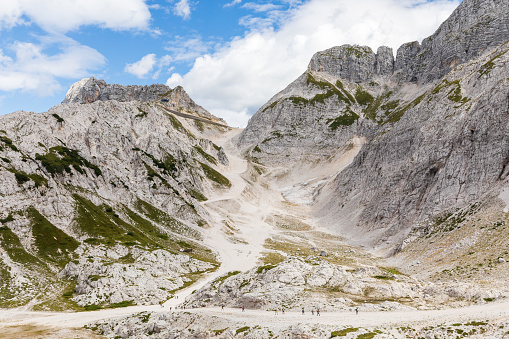 hiking at Dolomites in Trentino