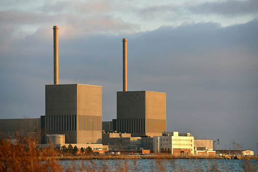 Nuclear Power Plant on a sunny morning in Malmø, Sweden