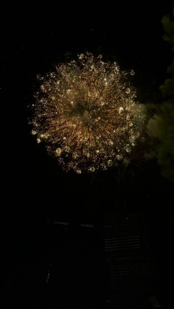 istock Fireworks light up the sky with dazzling display. 1421680945