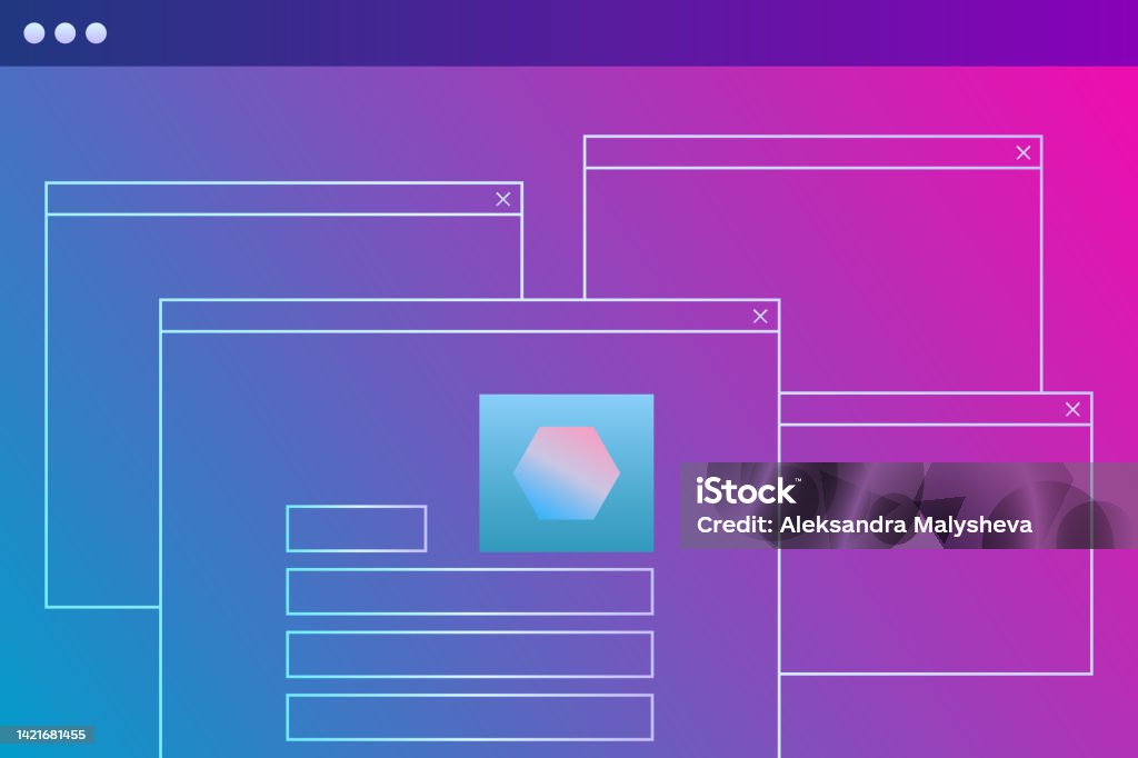 Window Image For Web Development Abstract Web Page Or Desktop Application Windows Web Development ...