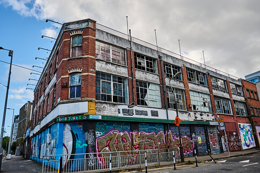 Dublin Docklands is a prestigious area with international tech companies. Still this building still remained original but almost destroyed due to lack of maintenance.