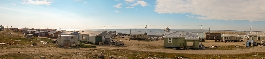 Indigenous community at Gjoa Harbor, Victoria Island, Nunavut, Canada.