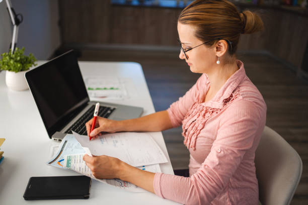 istock Aspiring businesswoman working at home 1421686891