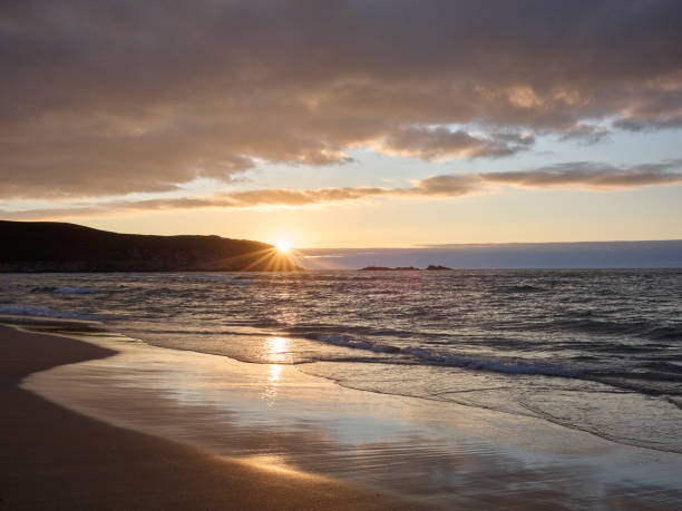 istock Sunset at Pantin Beach, Galicia 1421689654