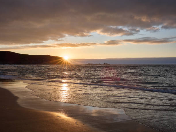 istock Sunset at Pantin Beach, Galicia 1421691408
