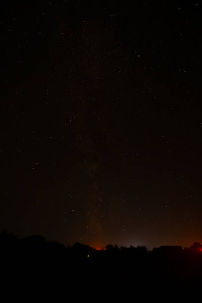 Stars in the night sky and the Milky Way galaxy. A wonderful night landscape.