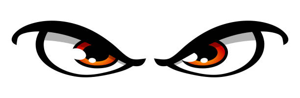Smoking Gun Decals Cartoon Eyes Blue Vinyl Sticker – #8926, 3 Sizes, Indoor/Outdoor, For Car Or Any Room