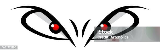 Evil Red Graphics Cartoon Red Eyes Evil Angry Emotion Vector Graphic Stock Illustration ...