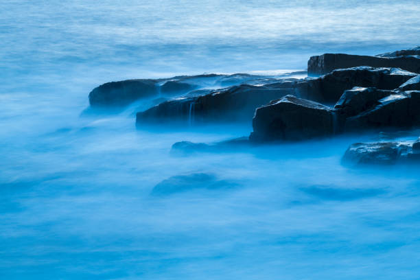 Rocky shore at Schoodic Peninsula, Acadia National Park, Maine, USA