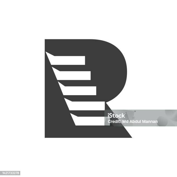 Letter R Inshil Initial Letter R Stair Logo Step Logo Symbol Alphabet Based Vector ...