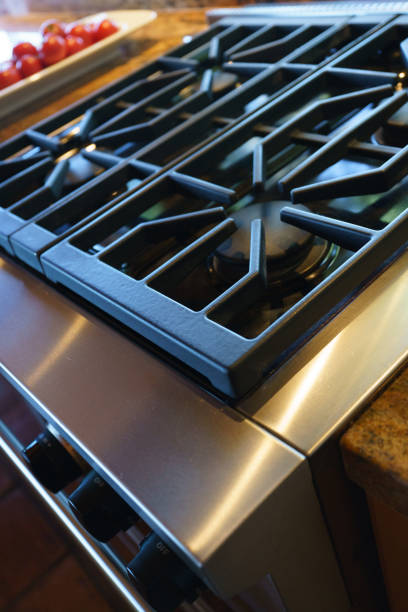 istock Gas grill stove in home kitchen 1421736099