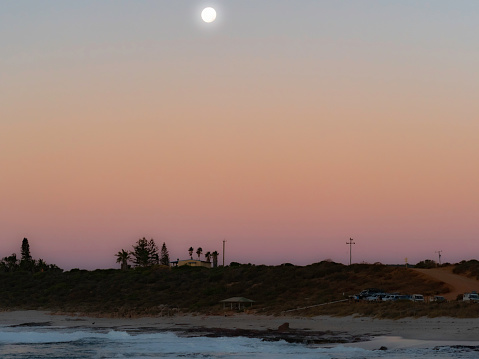 Moonrise at Jakes Point Kalbarri