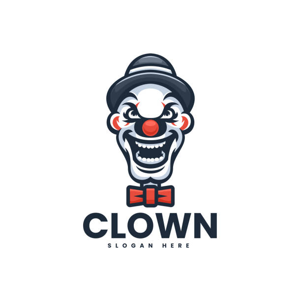 illustrations, cliparts, dessins animés et icônes de illustration vectorielle mascotte de clown style de bande dessinée. - clown evil horror spooky
