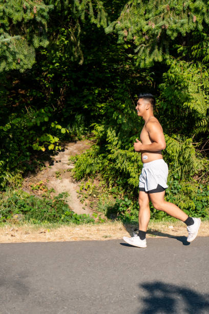 istock Jogger with Continuous Glucose Monitor 1421771395