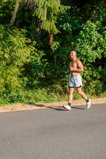 istock Jogger with Continuous Glucose Monitor 1421771465