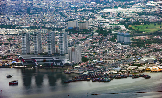 Aerial view of Jakarta City North Coast