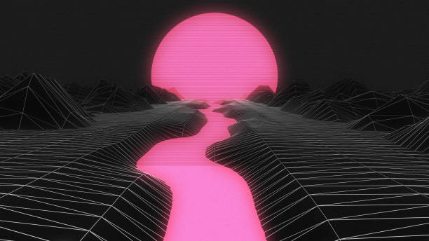 istock 80's Retrowave, River to the Moon 1421786455