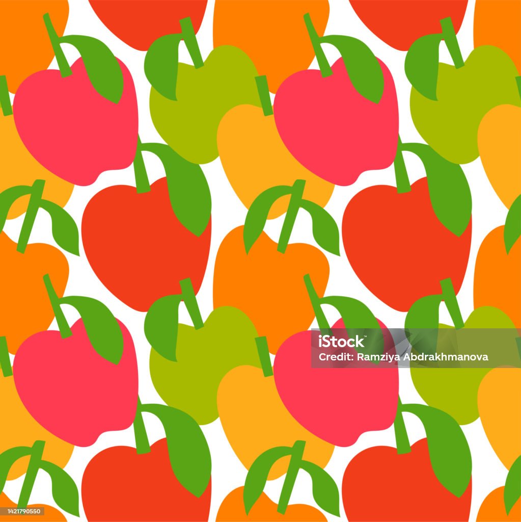 Abstract Apple Sample Apple Abstract Seamless Pattern Vector Illustration Simple Background ...