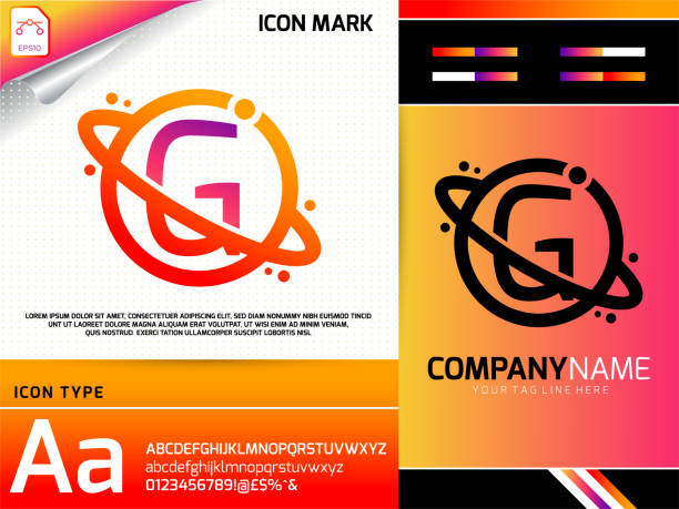 Abstract letter G with space planet logo concept Abstract letter G with space planet logo concept g star stock illustrations